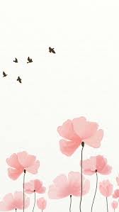 Birds And Flowers Wallpaper Pink Watercolour Flowers Birds Iphone Wallpaper Background Lockscreen Flower Wallpaper Simple Wallpapers Iphone Wallpaper