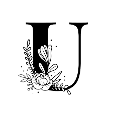 Some geometric motifs used to fill spaces on rows of alphabets. Letter U Script Psd Floral Alphabet Free Image By Rawpixel Com Tvzsu Lettering Alphabet Floral Typography Lettering