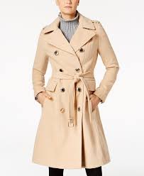 From calvin klein, this coat features: Calvin Klein Double Breasted Trench Coat Reviews Coats Women Macy S