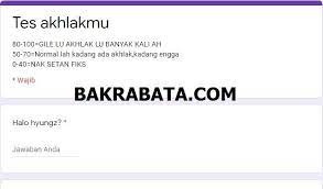 Ujian tes akhlakmu ini adalah sebuah tes yang mungkin sobat mempunyai kebiasaan buruk yang bisa membuat orang lain kesal. Tes Akhlak Guru Galeri