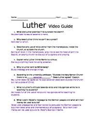 He also led many fights against the discrimination. Luther Video Guide By The History Teacher S Toolbox Tpt