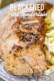 Pork tenderloin cooking temp pork tenderloin should be cooked for a short time in a hot oven to prevent it from drying out. Blackened Pork Tenderloin The Best Pork Tenderloin Ever So Much Amazing Flavo Pork Loin Recipes Pork Tenderloin Recipes Pork Tenderloin Recipe Pioneer Woman