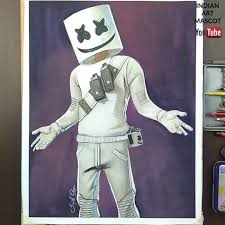 I drew marshmello for 50 hours straight zhc. Fortnite Drawing Marshmello Please Comment Your Views About My Art Fortnitebr