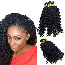 The weave hair is shed free, long lasting and can be reused many times. Amazon Com Hannah Queen Wet N Wavy Bulk Hair Human Hair Micro Braiding 4 Bundle 400g Brazilian Deep Curly Wave Bulk Hair For Braiding Human Hair No Weft 18 20 22 24