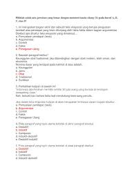 Satu sebab menimbulkan banyak akibat 3. Soal Bahasa Indonesia Eksposisi
