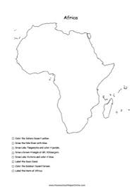 This blank physical map shows the topography of africa without any annotations at all. Africa Physical Map Worksheet Homeschool Helper Online
