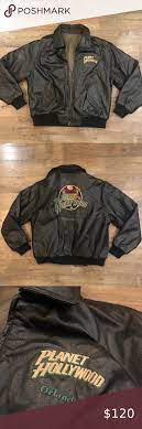 Planet Hollywood Genuine Leather Jacket Leather Jacket Genuine Leather Jackets Vintage Leather Jacket