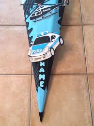 Schultuten Schultute Polizei Polizeiauto Polizeihubschraube Ein Designerstuck Von Sannys Basteltraum Bei Daw Schultute Polizei Schultute Schultuten Jungs