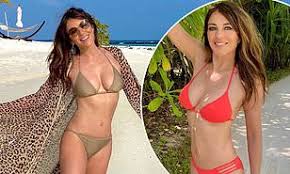International elizabeth jane hurley was born on june 10, 1965 in basingstoke, hampshire, england. Elizabeth Hurley Swears Off Sunbathing After Friends Battle With Cancer Daily Mail Online