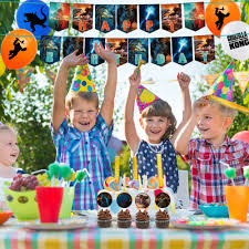 Favors, decorations, invitations, cakes, cupcakes, food, games, gifts. Buy Birthday Party Supplies For Godzilla Theme With Cake Topper Cupcake Toppers Banner Balloons Online In Turkey B0951z3wf3