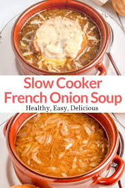 Slow Cooker French Onion Soup Slender Kitchen Recipe French Onion Soup Delicious French Onion Soup Crockpot French Onion Soup