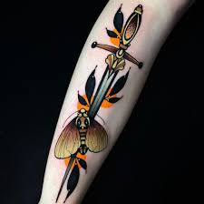 17 Killer Dagger Tattoo Designs Female Tattooers You can have amazing dagger tattoo designs over you by combining them other tattoos.