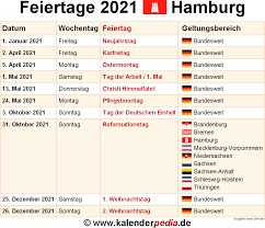 Der feiertag christi himmelfahrt/vatertag wird deutschlandweit, also in allen bundesländern gefeiert! Feiertage Hamburg 2021 2022 2023 Mit Druckvorlagen