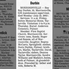 Obituary for Durbin Durbin (Aged 55)