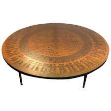 Egyptian coffee table 2 drawers quantity. 1960s Vad Trevarefabrikk Stamped Copper Egyptian Revival Coffee Table Coffee Table Copper Coffee Table Copper