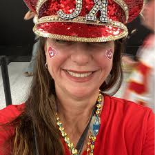 Women's Masquerade Mask Day of the Dead Flowers Red