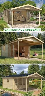Gartenhaus Spessart Iso In 2019 Gartenhaus Mit Terrasse Gartenhaus Und Blockbohlen Gartenhaus