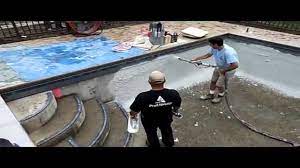 Our do it yourself swimming pool restoration system is so easy, anyone can do it! Swimming Pool Plastering Process Oakbrook Il Danna Pools Inc Youtube