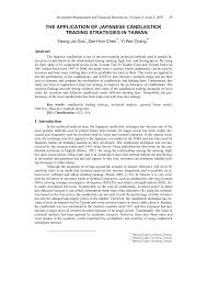 Charts with current candlestick patterns. Pdf The Application Of Japanese Candlestick Trading Strategies In Taiwan