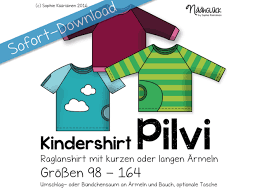 Drei mini mister nähvarianten auf einen streich. Ebook Pilvi Raglanshirt Mit Tasche Grosse 98 164 Kinder Shirts Freebooks Schnittmuster Schnittmuster