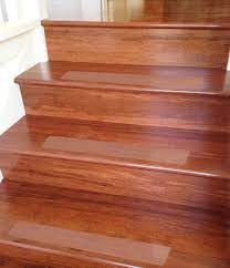 Safety Treads Clear Stair Treads 14 Pack Pet Friendly And Adhesive Backing With Roller Tool Included Pvc Free Walmart Com Stair Treads Laminate Stairs Slippery Stairs