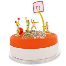 Kit Decor Gateau Basket Ball En Plastique Non Comestible Gateau Basket Idee Deco Gateau Gateaux A Theme