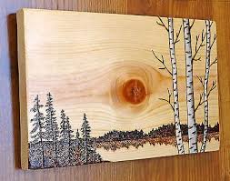 See more ideas about wood art, wood, wood sculpture. Woodburning Art Pyrography Birch Aspen Pine Tree Landscape W In 2021 Wood Burning Art Wood Art Wood Burning Crafts