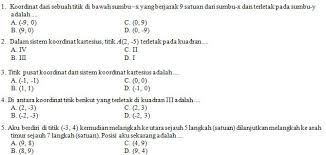 Materi sistem koordinat kartesius smp kelas 8 kurikulum 2013 my profile. Soal Penilaian Harian Matematika Kelas 7 Semester Ganjil Materi Kedudukan Titik Dalam Bidang Koordinat Kartesius Didno76 Com