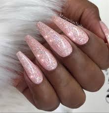 Black And Baby Pink Acrylic Nails 70 Coffin Nail Designs You Will Love Coffin Nails Glitter Coffin Nails Designs Sparkly Acrylic Nails