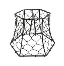 Chicken Wire Lampshade Clip On Small Black Hex Wire Lamp Shade Lighting Supply Chandelier Industrial Rustic Wedding Decor Lighting Design Wire Lampshade Lamp Shades Industrial Lamp Shade