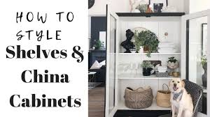 Modernize what you put in the cabinet. Your Shelves China Cabinet How To Style Them Youtube
