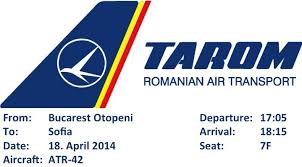 Boarding passes can be printed or downloaded to the mobile device to save long queues and in the comfort of one's own home. Tarom Economy Class Atr 42 Bucharest To Sofia Knightofmalta