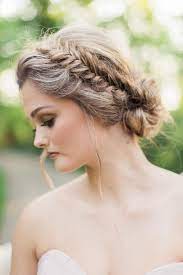 Blush English Garden Wedding Wedding Hair And Makeup Braided Updo Wedding Hair Styles