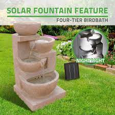 gardeon solar fountain water features pump kit indoor garden outdoor bird bath solar fountain fountain diy solar fountain