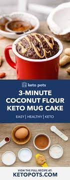 You can also swap the almond flour for the same amount of ground sunflower seeds or ground pork rinds. 3 Minute Coconut Flour Mug Cake Keto Friendly And Low Carb Keto Pots