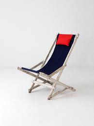 Vintage Deck Chair Nautical Beach Chair Etsy Beach Chairs Deck Chairs Folding Beach Chair