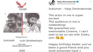 It S Official Vijay Deverakonda To Star In Pushpa Director Sukumar S Next Filmibeat Crazy 4 tollywood 42.812 views2 year ago. vijay deverakonda to star in pushpa