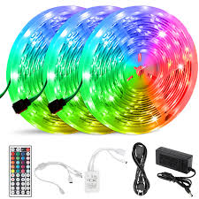 The best thing about this light strip, and what sets it apart from most others, is that it offers eight different color zones. 49 2ft Rgb Led Light Strips 3528 Led Tape Lights Color Changing Led Strip Lights With Remote For Home Lighting Kitchen Bedroom Decoration Power Supply Lights With 44 Key Ir Remote Controller