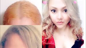 This particular hair dye produces a light ash blonde that is more golden than gray and will include a glossy, shiny finish. How To Fix Orange Brassy Hair To Medium Ash Blonde At Home Kara Youtube