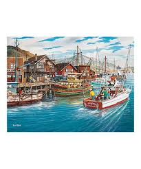 Fishing Harbor 500 Piece Puzzle Jigsaw Puzzles Cobble Hill 500 Piece Puzzles