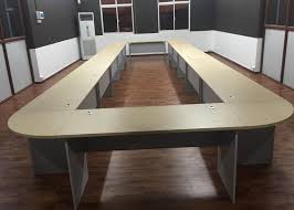 Conference tables are available in every size and shape you could need. Melamine Laminated U Shaped Conference Table Durable With Plain Pvc Edge For Sale Melamine Conference Table Manufacturer From China 108917477