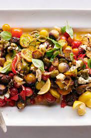 Sheet Pan Ratatouille With Goat Cheese And Olives Recipe Recipe Olive Recipes Recipes Nyt Cooking