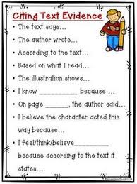 text based evidence anchor charts mr conners place