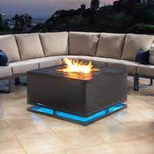 Compare fire pit tables before you buy! Ow Lee Zentu 42 Square Led Chat Height Aluminum Fire Pit Table 5138 42sqc
