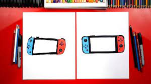 Can you draw with black on nintendo switch? How To Draw A Nintendo Switch Challenge Time Art For Kids Hub
