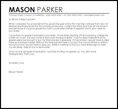Financial Aid Appeal Letter Example For Bad Grades Letter Samples Templates