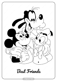 Color wonder mess free paw patrol the movie coloring pages & markers $ 9.99. Printable Mickey Mouse Best Friends Coloring Page