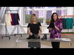 clarks leather ankle boots chartli lilac on qvc youtube