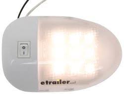Optronics Led Rv Interior Light With Switch 9 Diode Surface Mount White Housing Interior Lighting Interior Rv Lighting