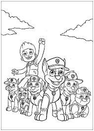 Marshall and chase in christmas. Paw Patrol Coloring Sheets Freeable For Adults Pages To Dialogueeurope